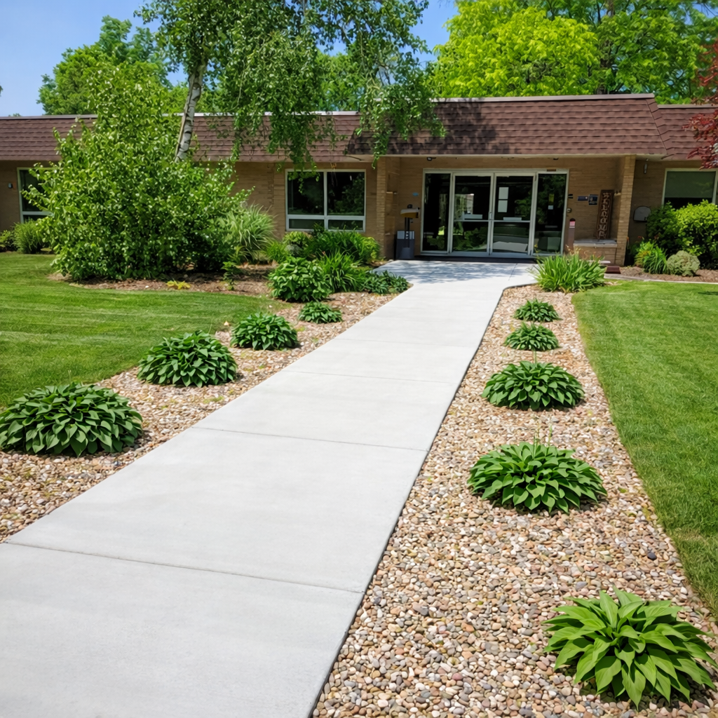 Laporte Sidewalk and front entrance