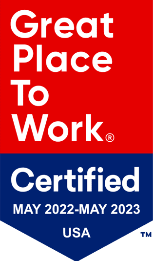 Brickyard Healthcare's Great Place to Work Certification from May 2022 to May 2023.