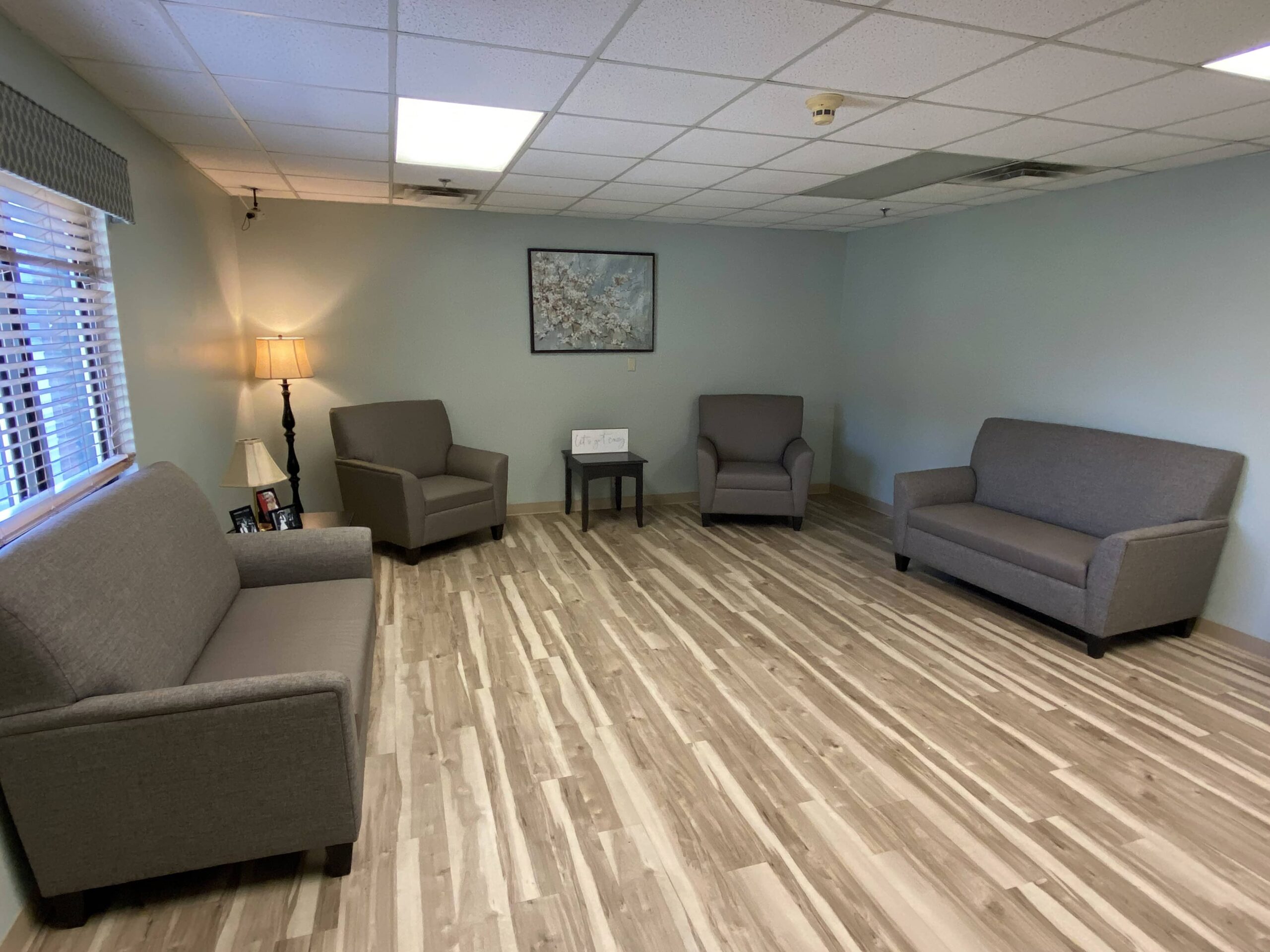 Brickyard Healthcare Brentwood Care Center couches and chairs for residents