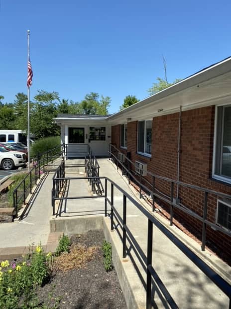 Brickyard Healthcare Brookview Care Center exterior entrance ramp for accessibility