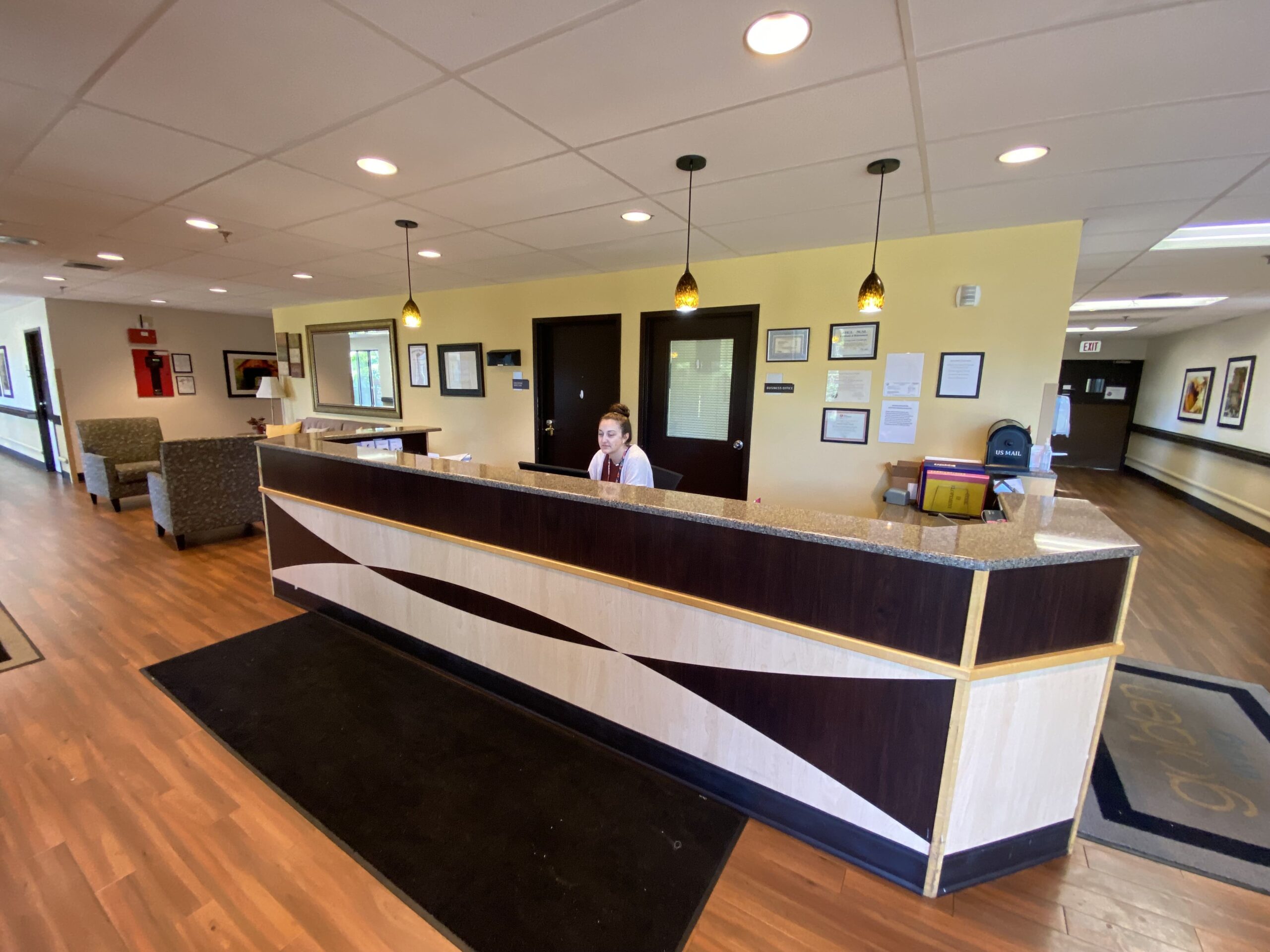 Brickyard Healthcare Fountainview Care Center interior front reception desk