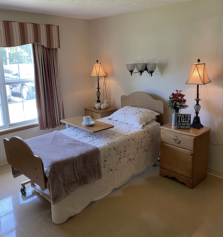Brickyard Healthcare Golden Rule Care Center resident bedroom suite