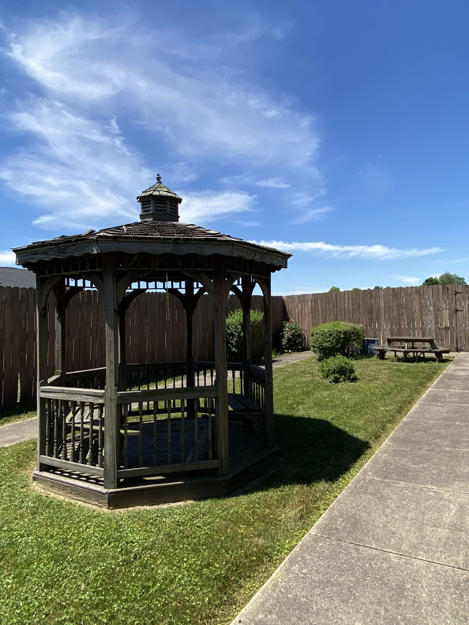 Brickyard Healthcare Golden Rule Care Center exterior gazebo