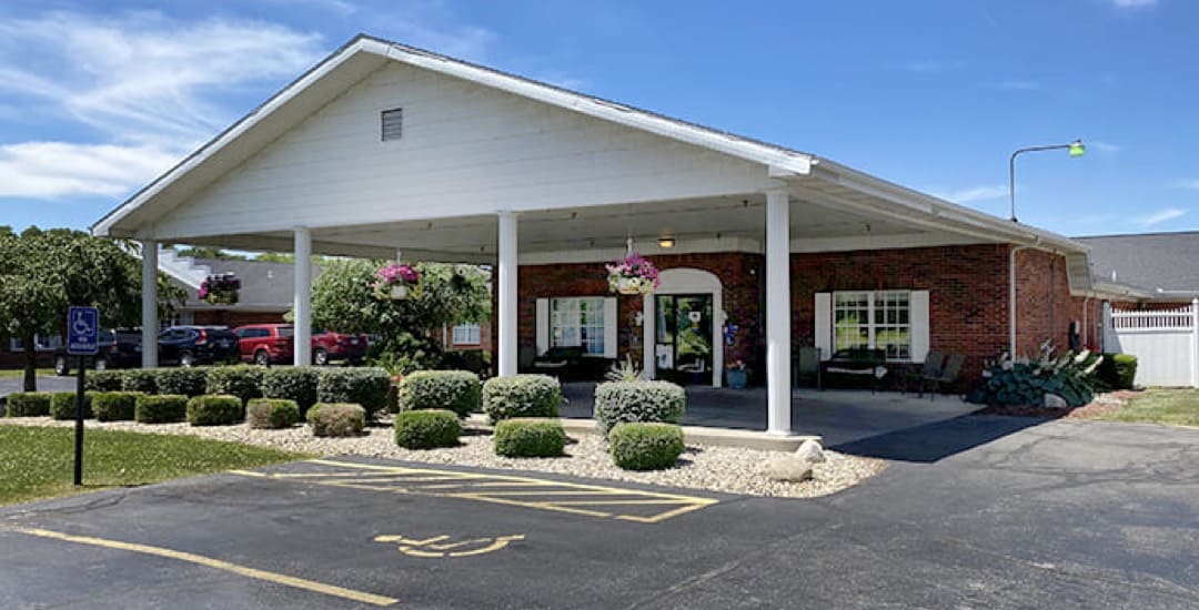 Brickyard Healthcare Golden Rule Care Center exterior front entrance