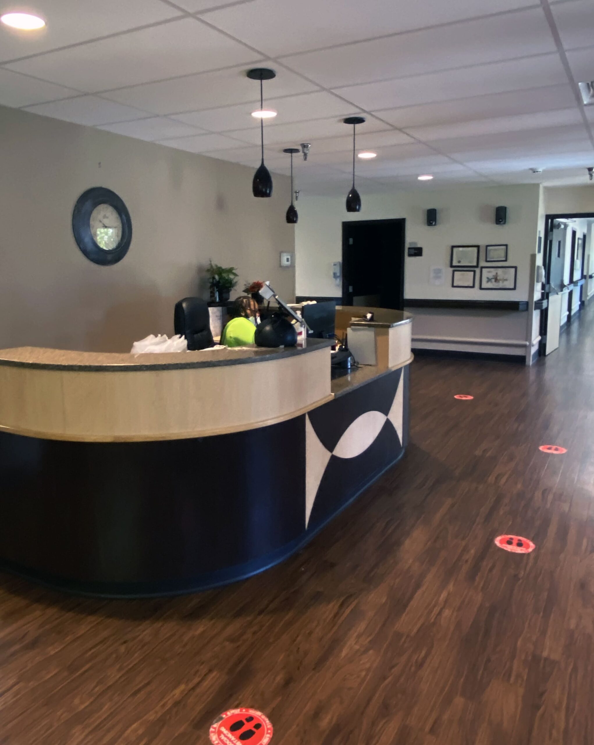 Brickyard Healthcare Portage Care Center front reception desk