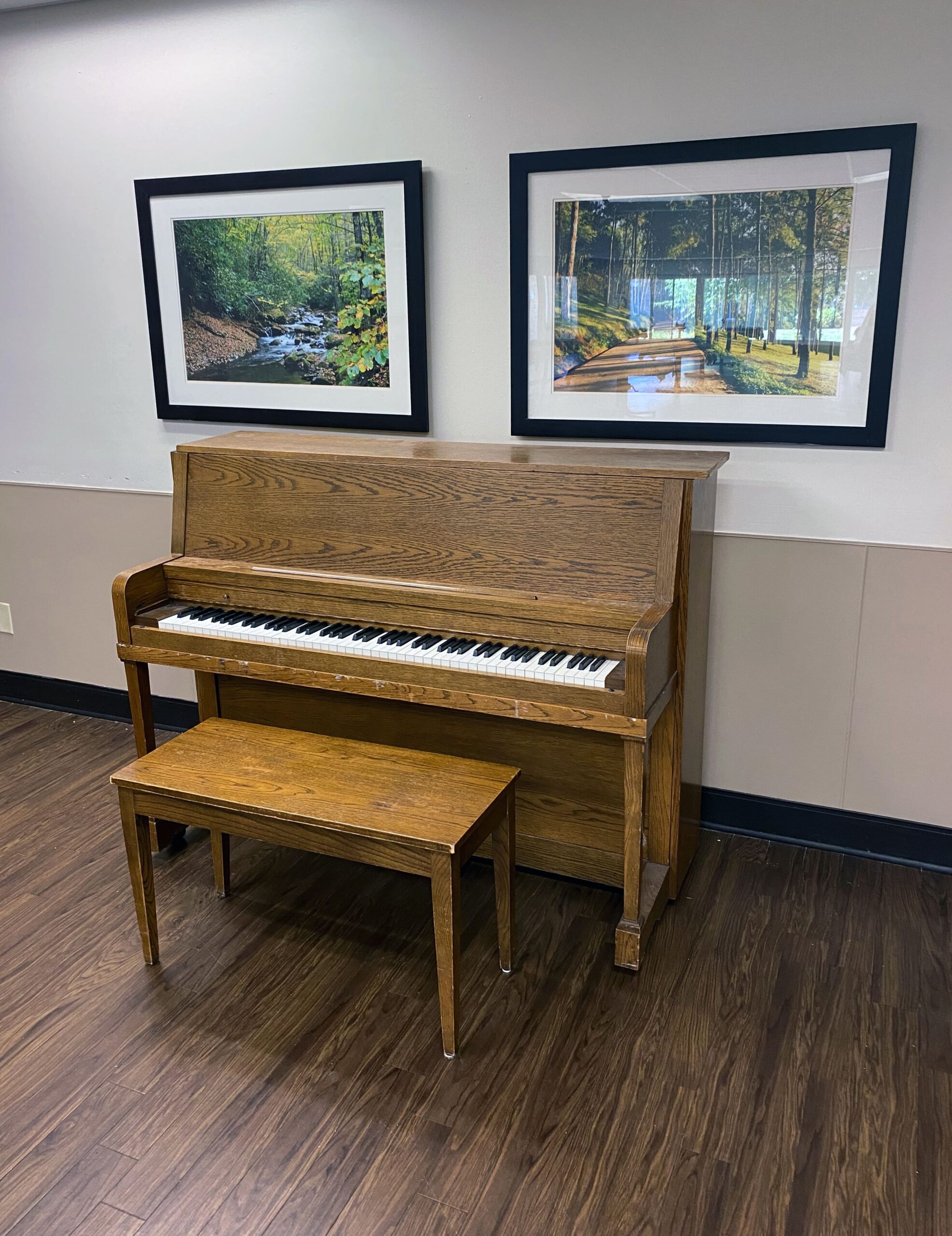 Brickyard Healthcare Portage Care Center piano for residents