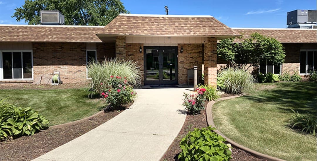 Brickyard Healthcare Portage Care Center exterior front entrance