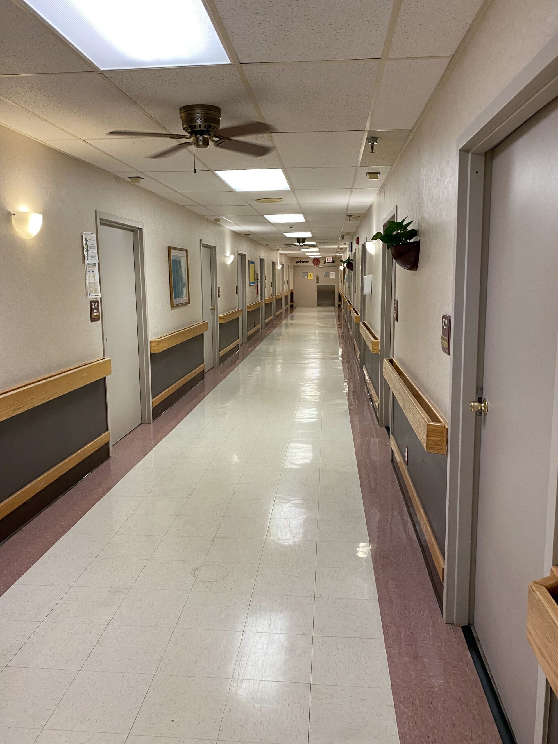 Brickyard Healthcare Sycamore Village Care Center interior hallway