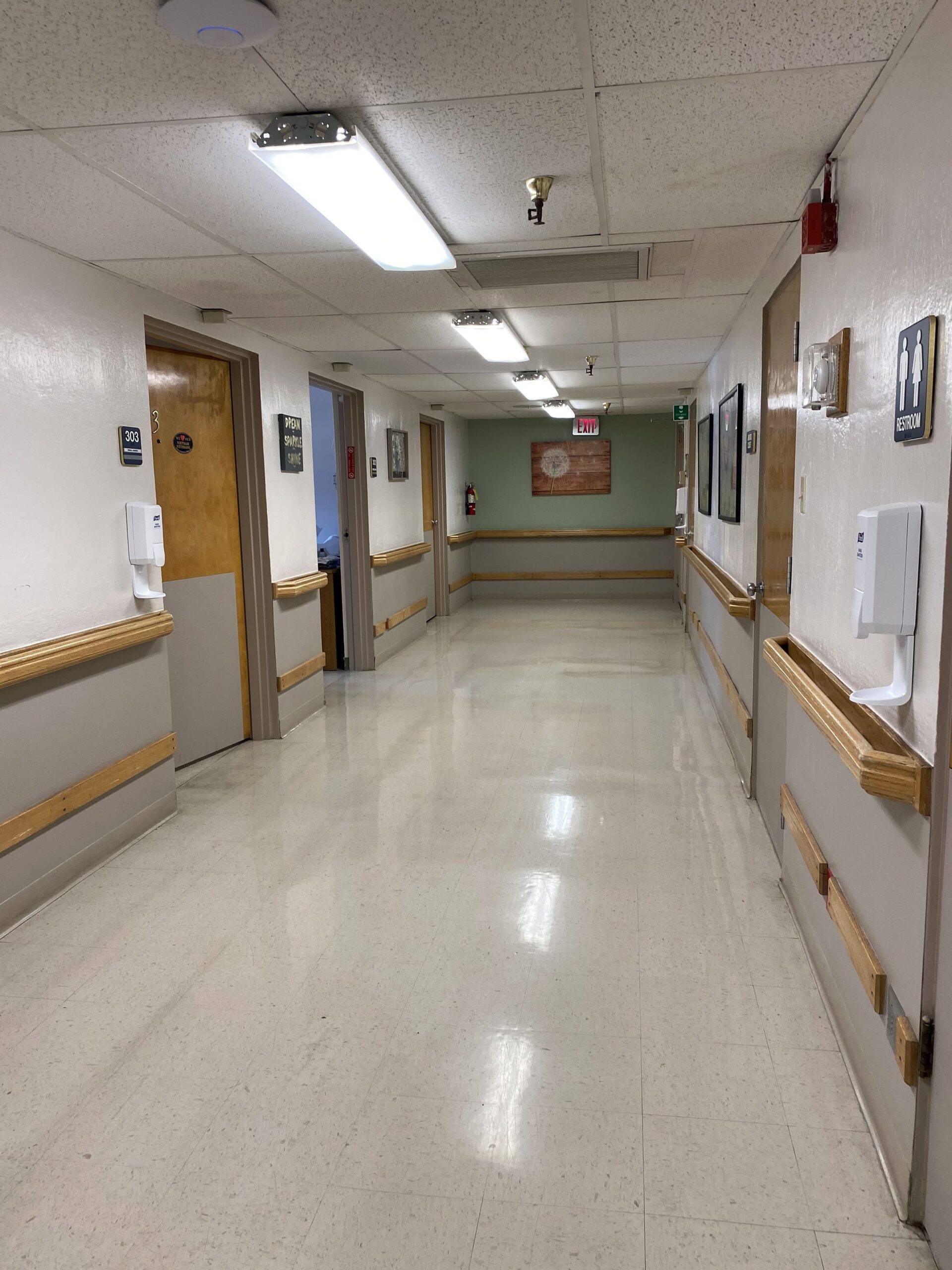 Brickyard Healthcare Woodbridge Care Center interior hallway