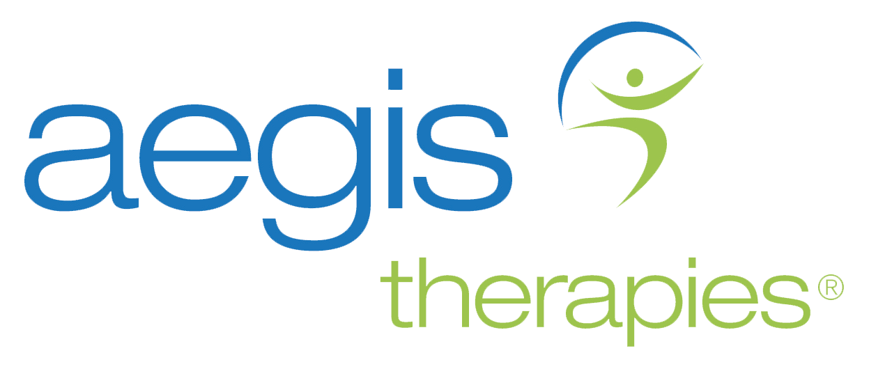 Logo for Brickyard Healthcare's therapy services provider, Aegis Therapies.
